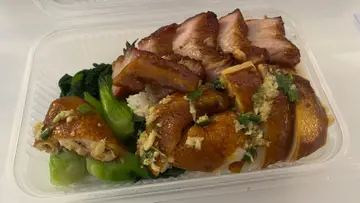 叉烧油鸡饭