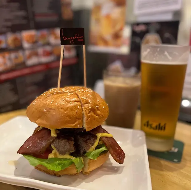 蜜糖芥末大烤菇煙肉牛肉漢堡