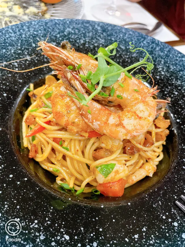 花竹蝦微辣茄蓉意粉