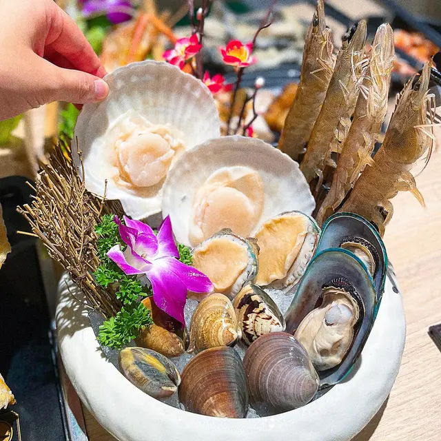 🤤有日本扇貝、鮮海蝦、鮑魚、青口、蜆,每樣都有返咁上下份量😛而且好欣賞佢哋嘅海鮮,清洗得好乾淨,食嘅時候好放心🐚