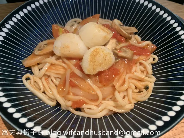 香煎帶子蝦味噌汁烏冬