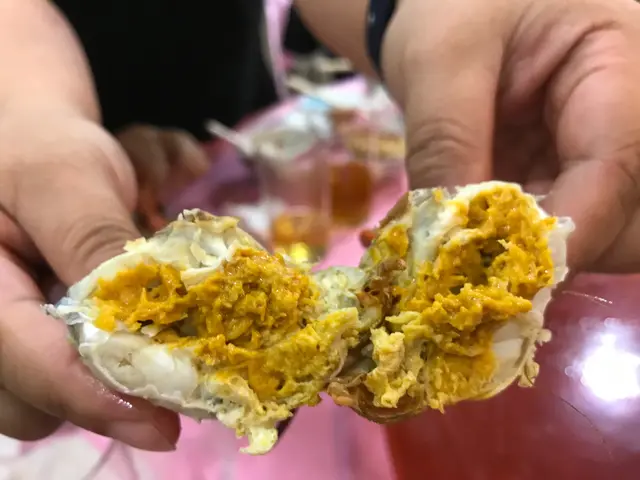 荃灣賣60/隻，流浮山賣110/隻，好在都同樣爆膏