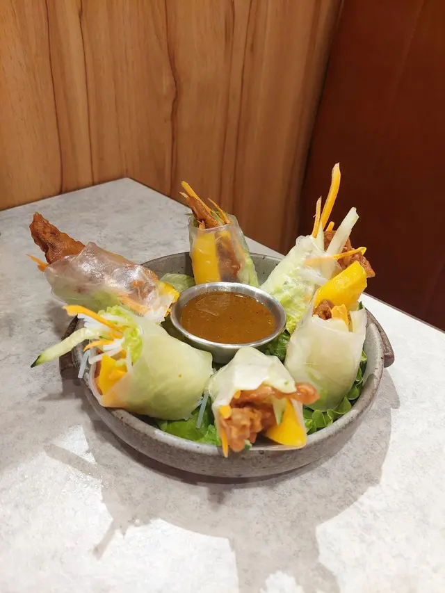 香芒軟殼蟹米紙卷