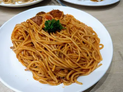 茄汁素肉丸意粉