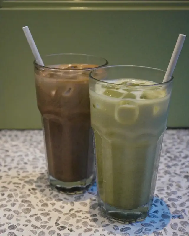 Matcha Latte & Hojicha Latte 