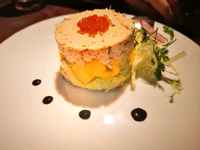 芒果蟹肉牛油果塔