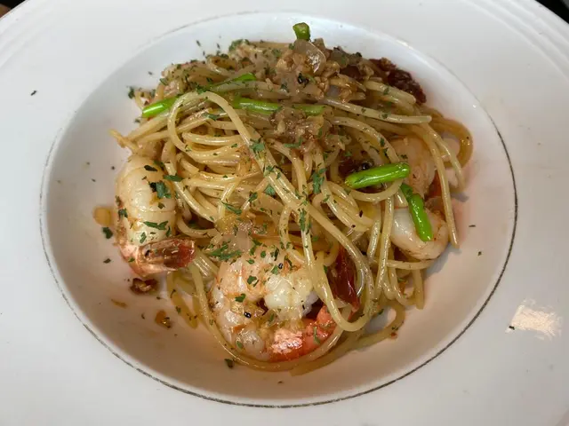 蒜香辣椒·大蝦意大利麵