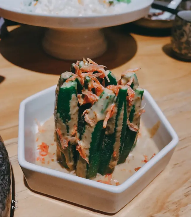 櫻花蝦麻醬秋葵