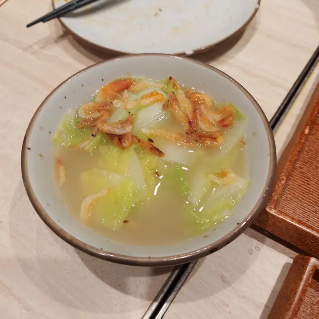 櫻花蝦魚湯浸娃娃菜(半份)