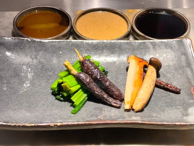 Grilled Seasonal Vegetables (Spinach | Purple Carrot | Eringi