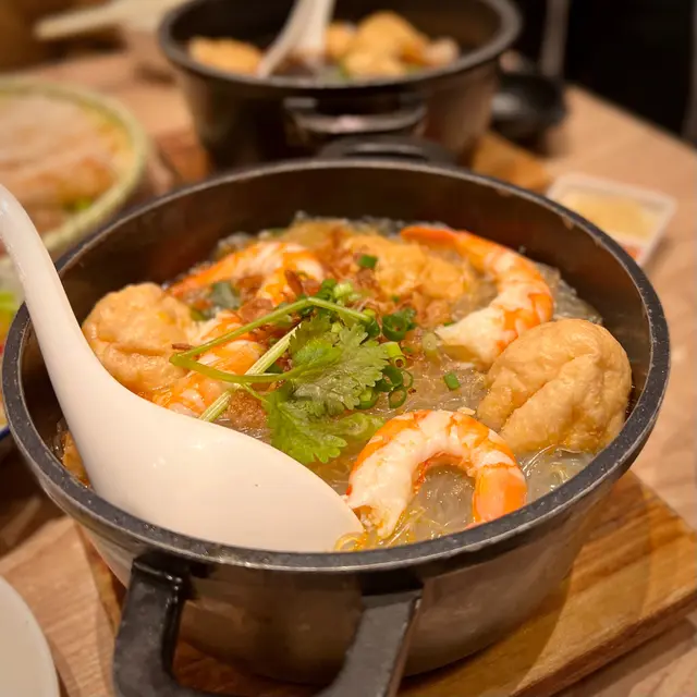 鮮蝦粉絲雜菜煲