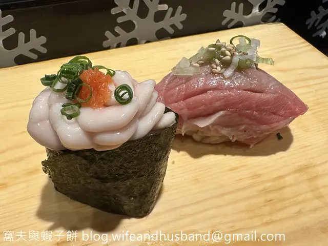 白子軍艦、吞拿魚腦天壽司