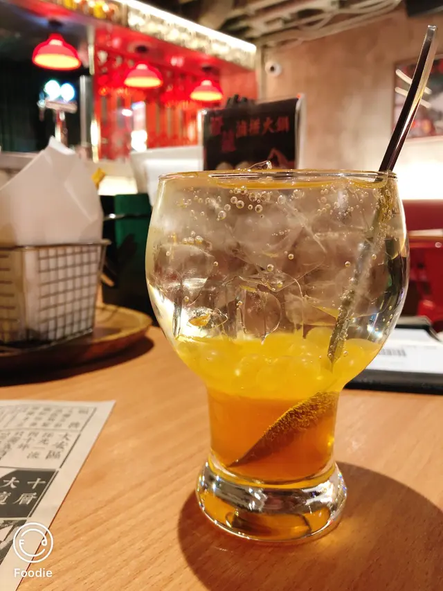 蜂蜜百香果汽泡飲