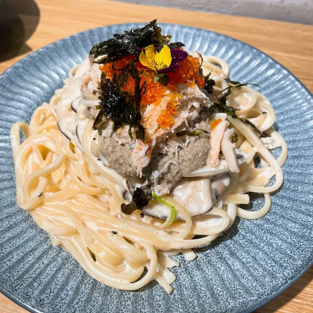 味噌蟹醬蟹籽蟹肉扁意粉