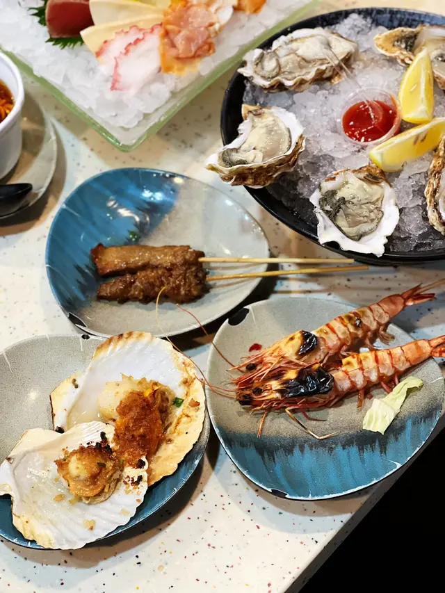 泰式燒元貝&串燒牛柳&泰式魚露燒