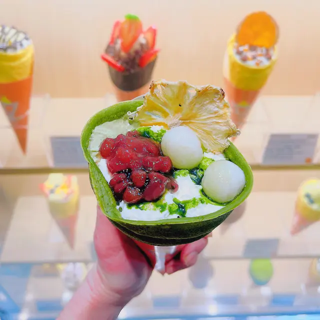 抹茶紅豆白玉可麗餅