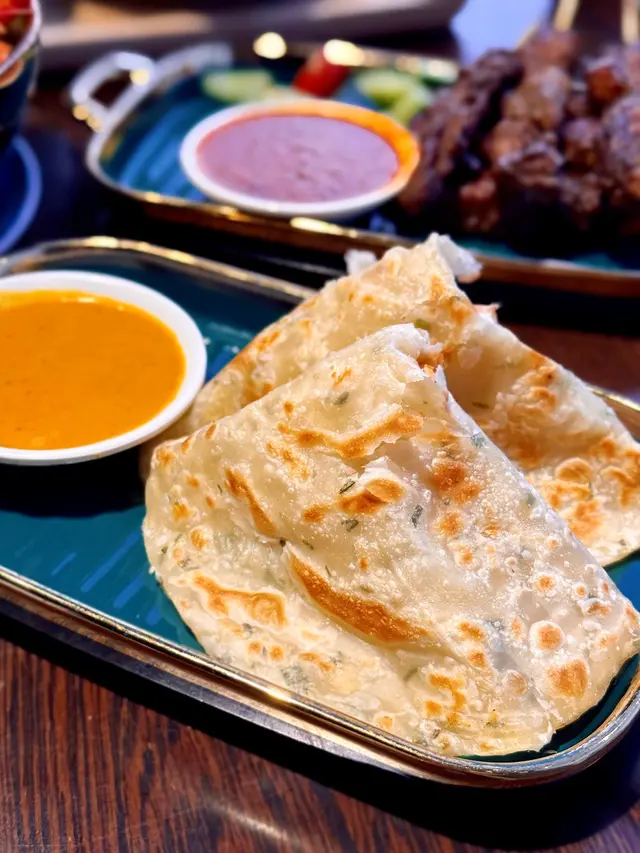 蔥油酥餅配咖喱汁