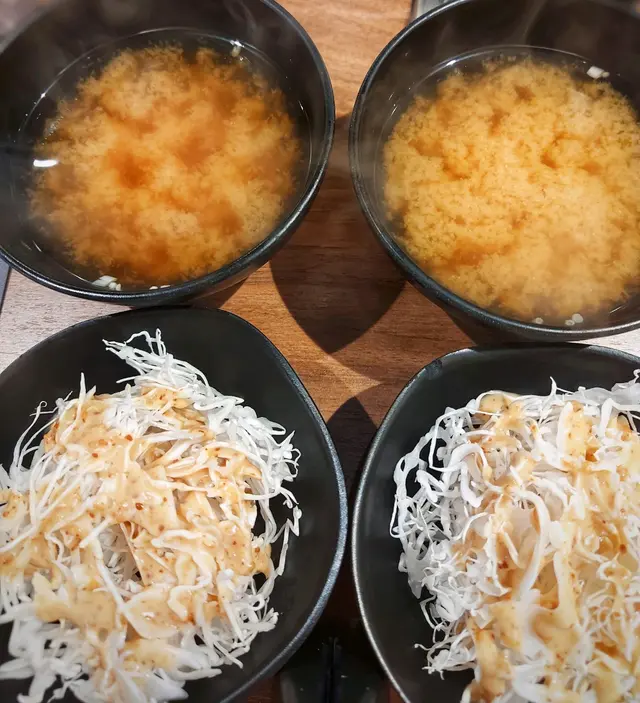 麵豉湯,麻醬沙律