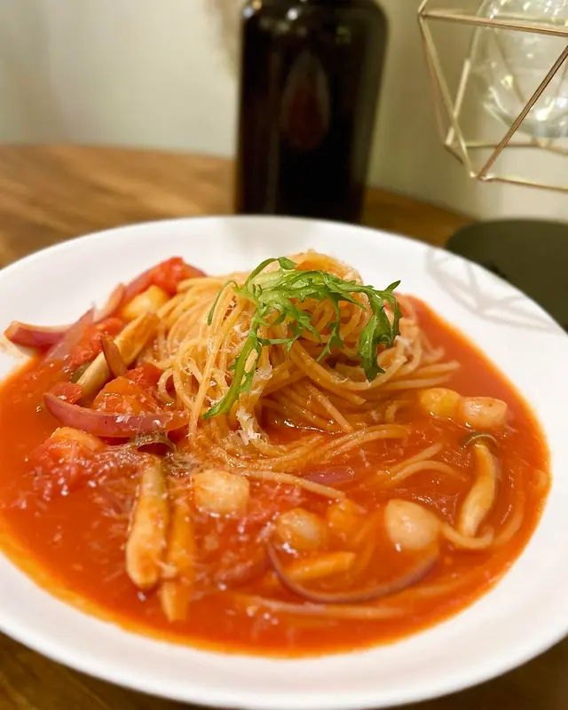 鮮茄珍珠帶子意大利麵