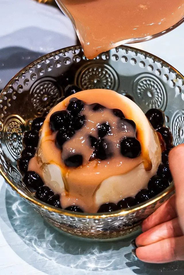 瀑布芋泥豆乳奶凍