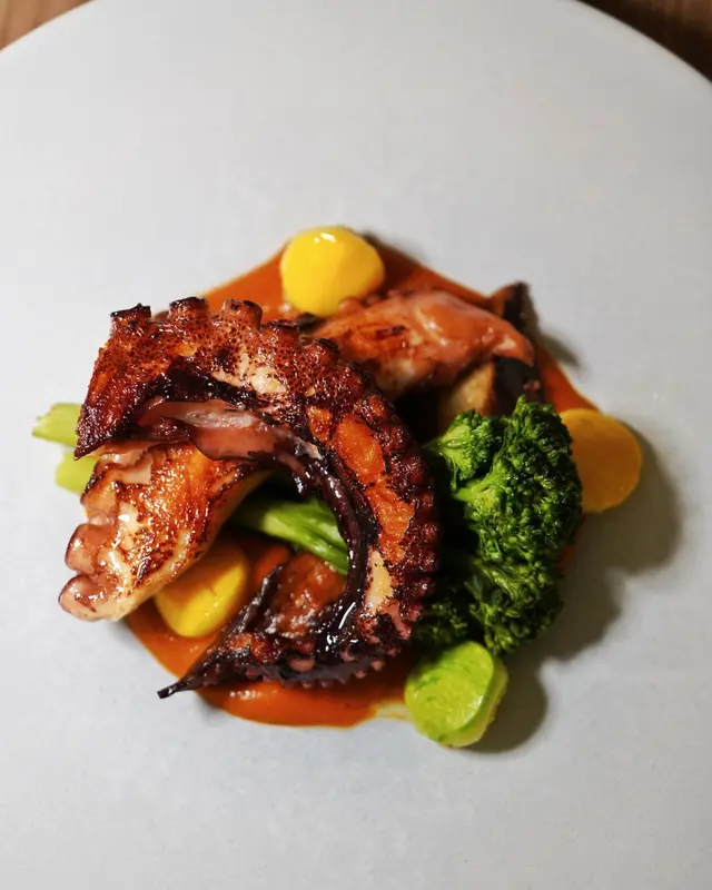 南澳八爪魚，味噌茄子，紅椒醬，翠肉瓜