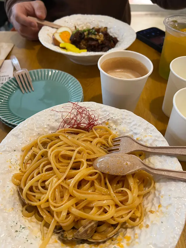 韓式麵豉醬蜆肉意粉