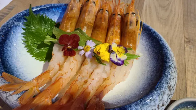 赤海老刺身辣青檸汁