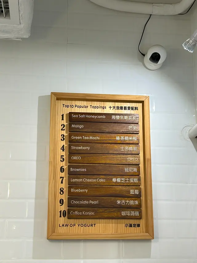 收銀後面嘅配料排行榜,可以參考