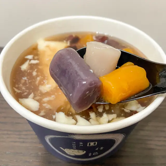 豆腐花紅豆三色芋圓