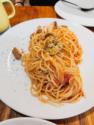 蕃茄素肉蘑菇意粉