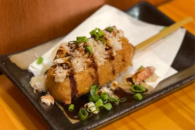 蟹肉免治和牛炸棒