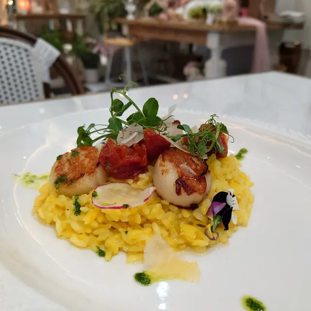 香煎北海道帶子番紅花意大利飯