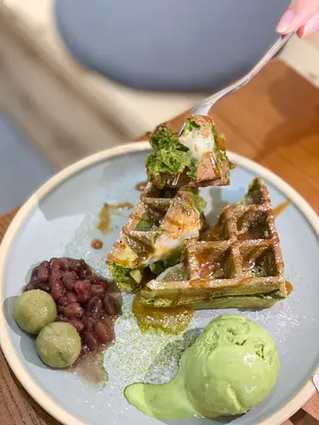 京都小山园抹茶咖央麻糬窝夫