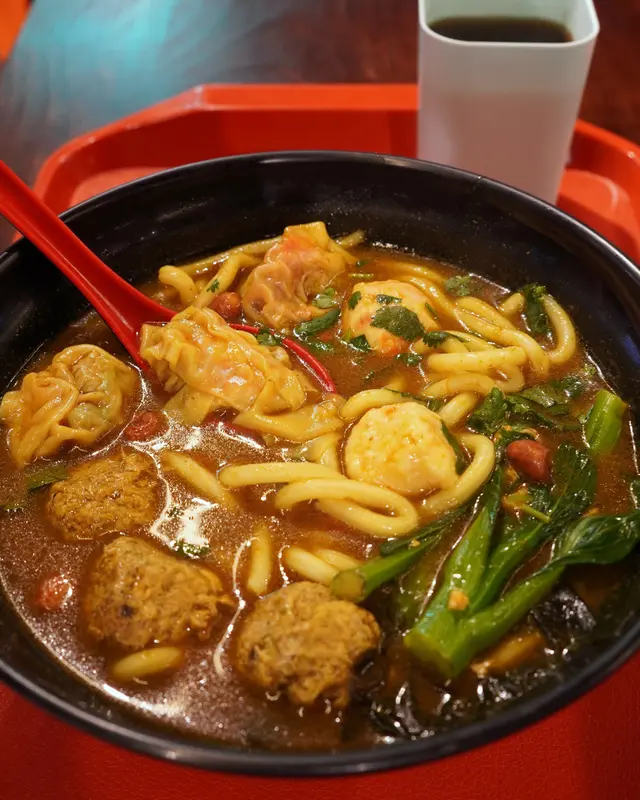 素雲吞, 猴頭菇丸, 素蝦丸, 咖哩湯烏冬