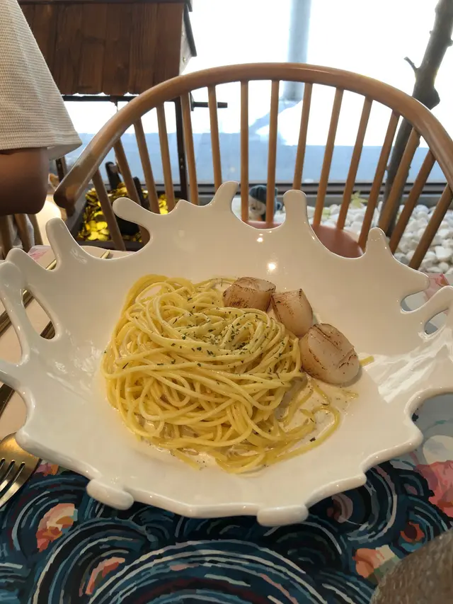 松露香燒帶子配意粉