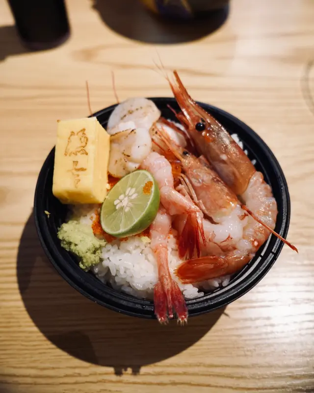 北海帆立海老丼