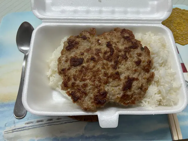 煎肉餅飯