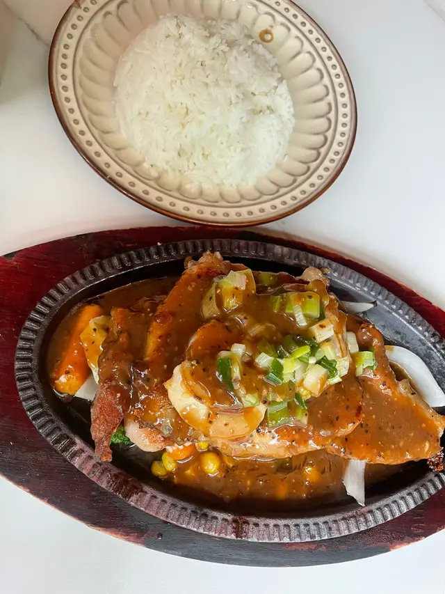 蔥油豬扒帆立貝