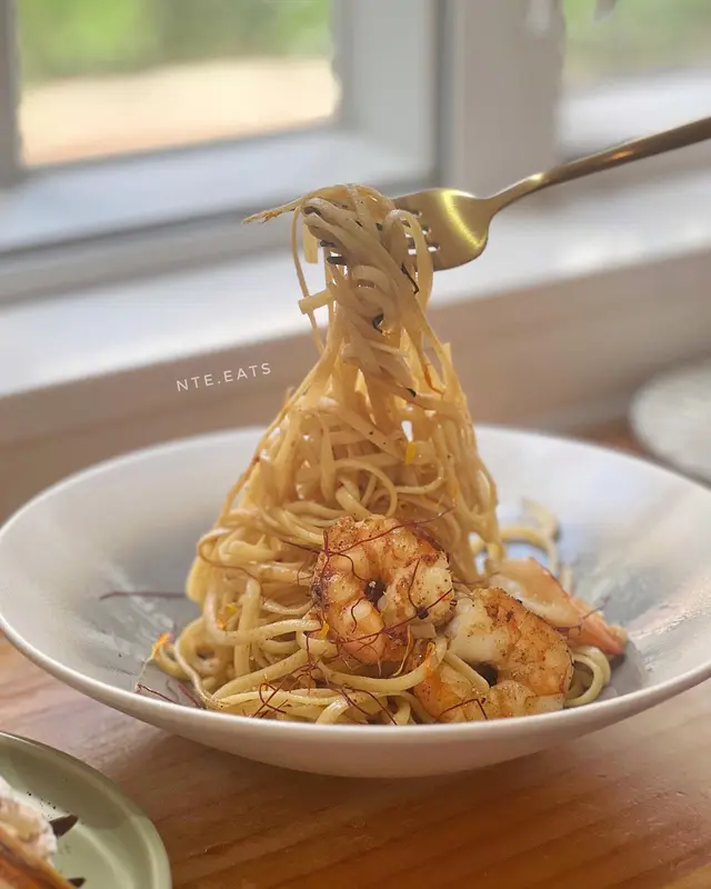 蒜香蝦鯷魚扁意粉