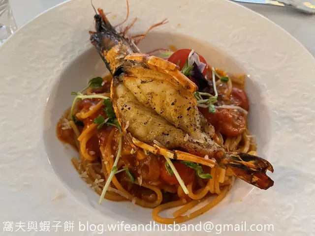 香煎虎蝦蕃茄意粉