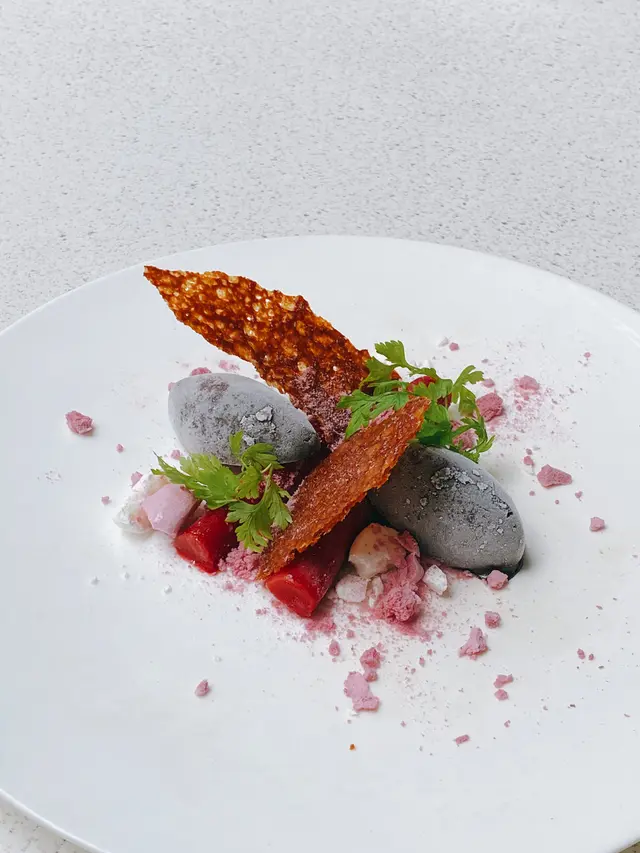 紅桑莓雪芭竹炭朱古力雪糕