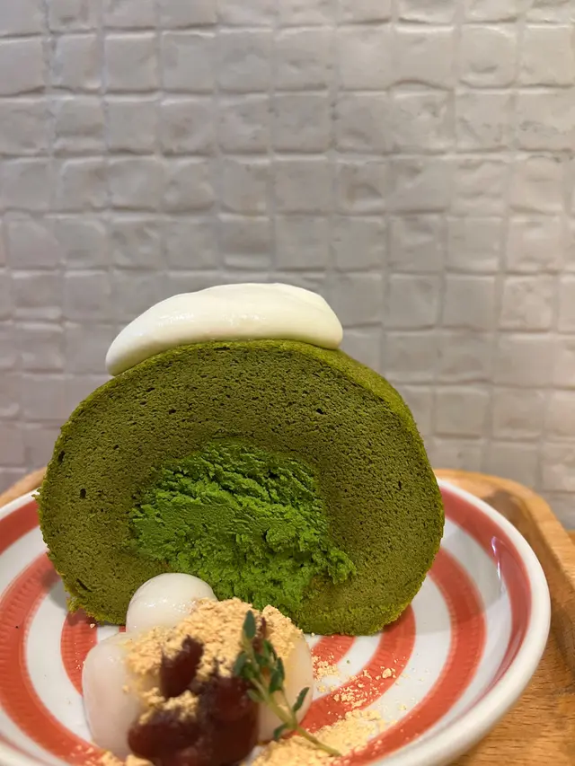 丸久小山園抹茶卷伴白玉十勝紅豆