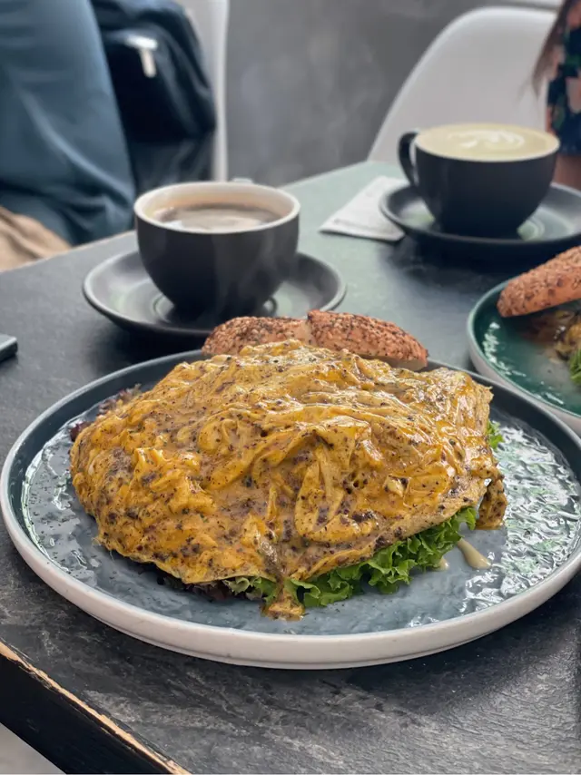 Black  Truffle  Scrambled  Egg  Bagel