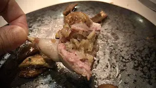 Roasted “free range” Bresse Quail, stuffed with porcini risotto