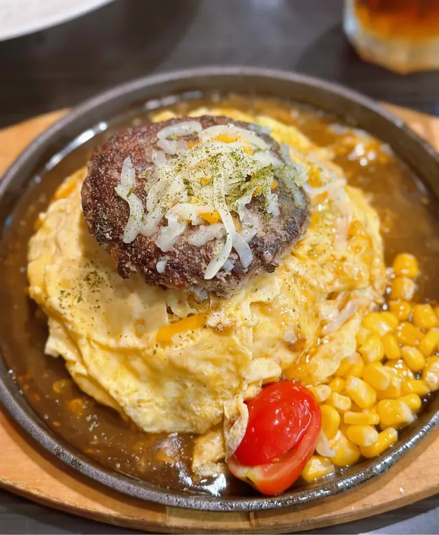 飛驒牛漢堡滑蛋蓋鐵板拌飯