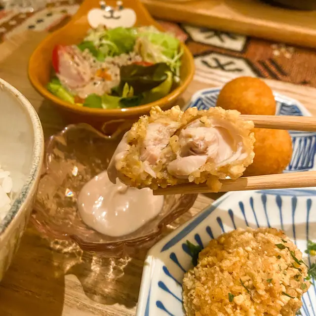 豆乳鹽酥雞定食