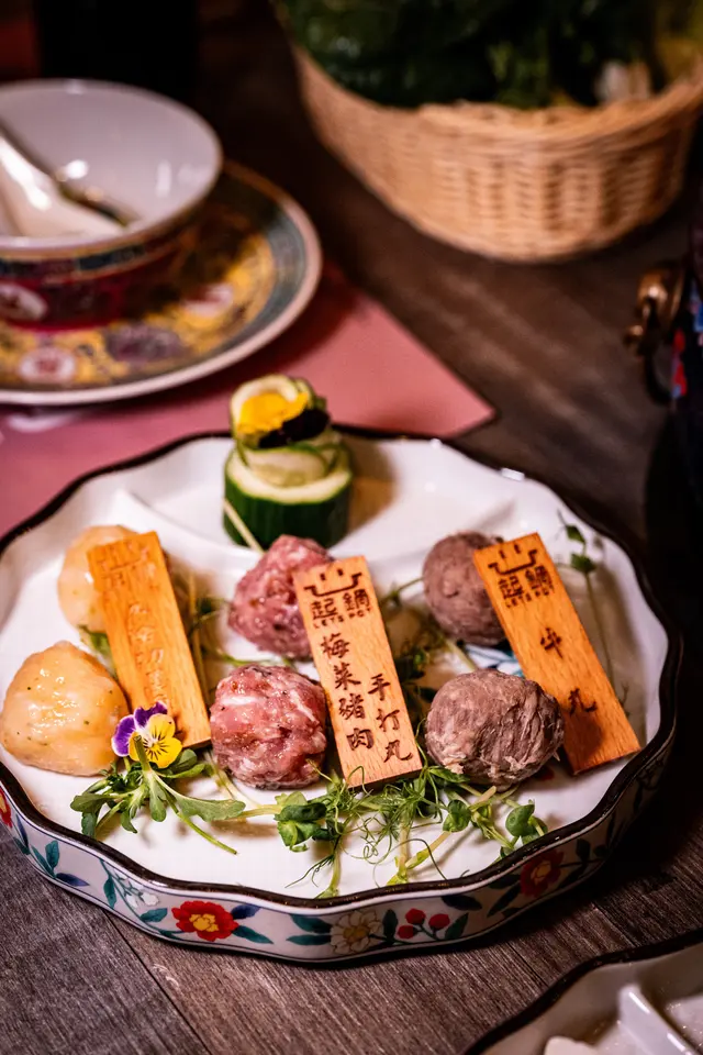 冬蔭公墨魚丸、梅菜豬肉手打丸、手打牛丸