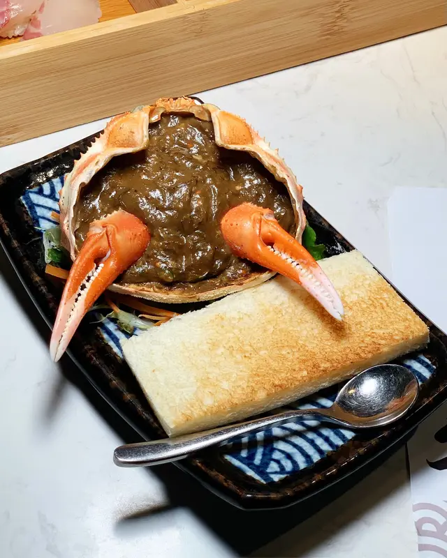 蟹味噌甲羅燒