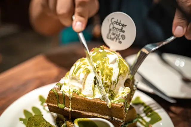 宇治抹茶蕨餅糯米窩夫