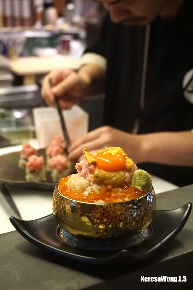 金丼.月見海膽三文魚籽拖羅蓉